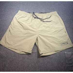 Hook & Tackle Men's Beer Can Island Fishing Swim Shorts Khaki Size‎ XL